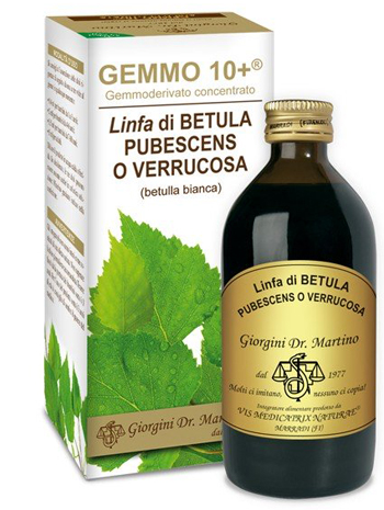 GEMMO 10+ BETULLA B LINFA 200 ML LIQUIDO ANALCOLICO - Farmacia Del Monaco