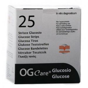 STRISCE MISURAZIONE GLICEMIA OGCARE 25 PEZZI - Farmacia Del Monaco