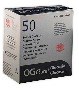 STRISCE MISURAZIONE GLICEMIA OGCARE 50 PEZZI - Farmacia Del Monaco