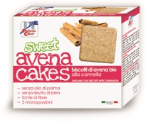FSC SWEET AVENA CAKES BISCOTTI DI AVENA ALLA CANNELLA BIO SENZA LIEVITO DI BIRRA SENZA LATTE CON OLIO DI GIRASOLE SENZ AOLIO DI PALMA 250 G - Farmacia Del Monaco