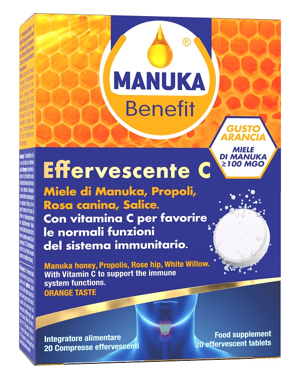 MANUKA BENEFIT EFFERVESCENTE C 20 COMPRESSE - Farmacia Del Monaco