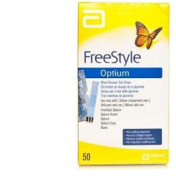 STRISCE MISURAZIONE GLICEMIA FREESTYLE OPTIUM TEST STRIPS 50 PEZZI SENZA CALIBRAZIONE - Farmacia Del Monaco