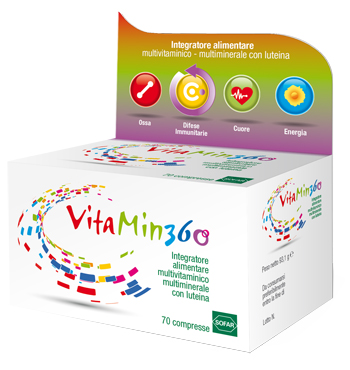 VITAMIN 360 MULTIVITAMINICO MULTIMINERALE 70 COMPRESSE ASTUCCIO 93,10 G - Farmacia Del Monaco