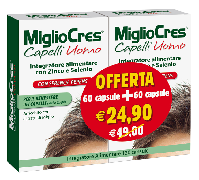 MIGLIOCRES UOMO 60+60 CAPSULE PROMO - Farmacia Del Monaco