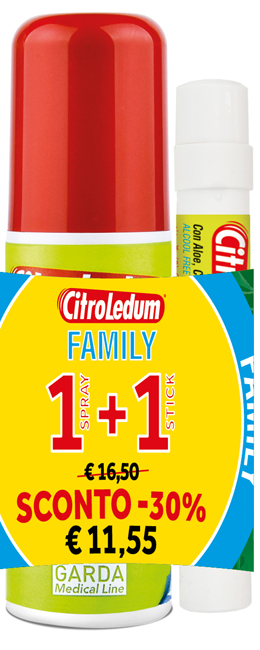 CITROLEDUM FAMILY KIT SPRAY 75 ML + STICK 10 ML - Farmacia Del Monaco