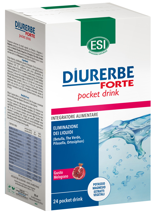 ESI DIURERBE FORTE POCKET DRINK MELOGRANO 24 X 20 ML - Farmacia Del Monaco