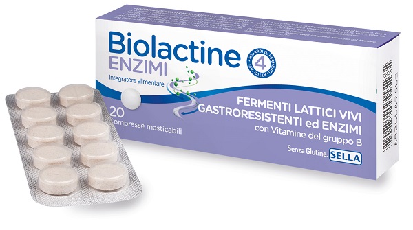 BIOLACTINE ENZIMI 20 COMPRESSE NUOVA FORMULA - Farmacia Del Monaco