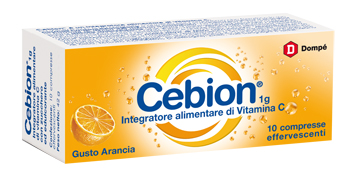 CEBION EFFERVESCENTI VITAMINA C ARANCIA 10 COMPRESSE - Farmacia Del Monaco