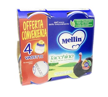 MELLIN OMOGENEIZZATO TACCHINO 4X80 G - Farmacia Del Monaco