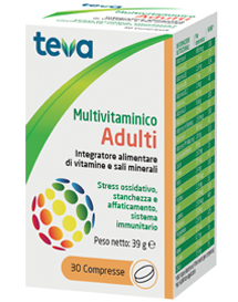 MULTIVITAMINICO ADULTI TEVA 30 COMPRESSE 30 G - Farmacia Del Monaco