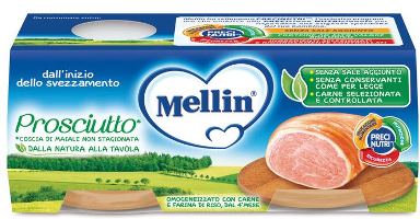 MELLIN OMOGENEIZZATO PROSCIUTTO 2 PEZZI X 80 G - Farmacia Del Monaco