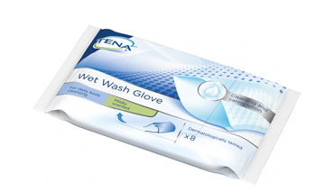 TENA WET WASH GLOVE GUANTO DETERGENTE UMIDIFICATO 8 PEZZI - Farmacia Del Monaco