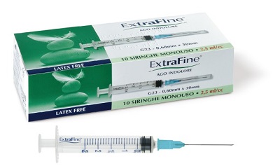 SIRINGA IPODERMICA EXTRAFINE 2,5 CC G23 0,60X30 10 PEZZI - Farmacia Del Monaco