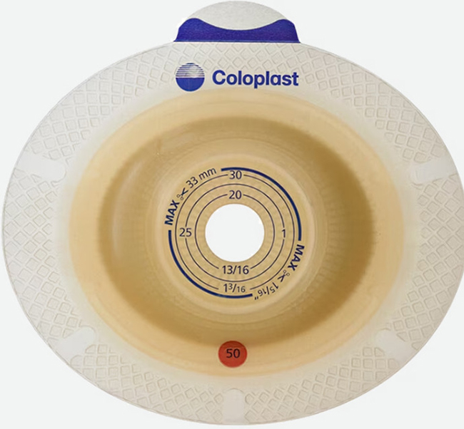 PLACCA PER UROSTOMIA SISTEMA A 2 PEZZI SENSURA XPRO CONVEX LIGHT FORO RITAGLIABILE 15-33MM FLANGIA 50MM 5 PEZZI - Farmacia Del Monaco