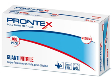 PRONTEX GUANTO IN NITRILE SENZA POLVERE GRANDE 8/9 100 PEZZI - Farmacia Del Monaco