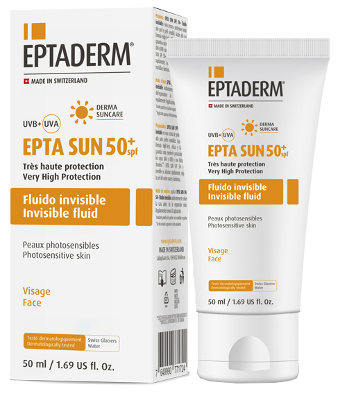EPTA SUN SPF50+ FLUIDO INVISIBILE 50 ML - Farmacia Del Monaco