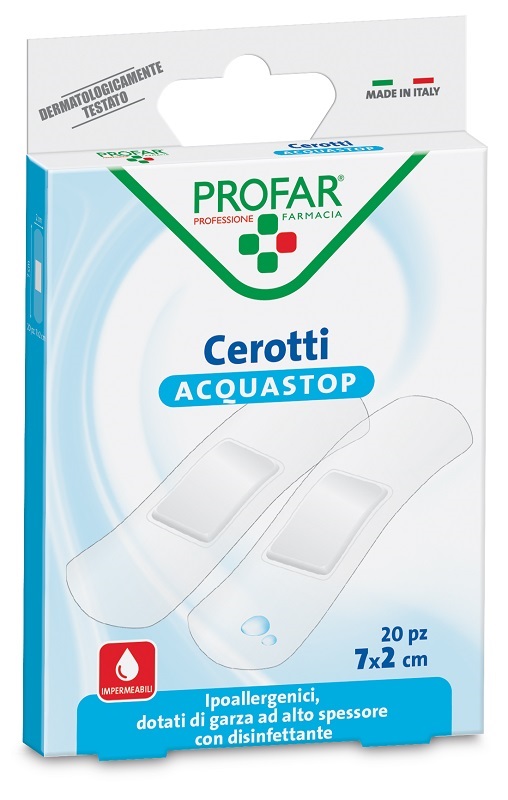 CEROTTO ACQUASTOP MEDI 7X2 CM PROFAR 20 PEZZI - Farmacia Del Monaco