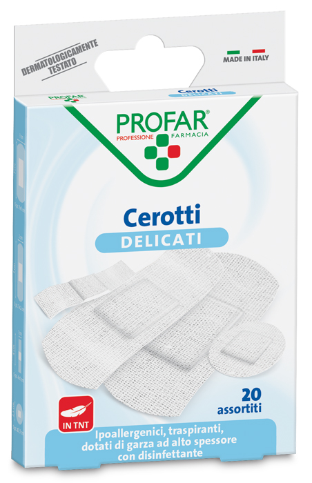 CEROTTO TESSUTO NON TESSUTO DELICATO ASSORTITI 20 PEZZI PROFAR - Farmacia Del Monaco