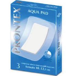 GARZA COMPRESSA PRONTEX AQUA PAD 10X12,5 CM 3 PEZZI - Farmacia Del Monaco