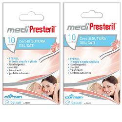 CEROTTO PER SUTURA MEDIPRESTERIL DELICATI TESSUTO NON TESSUTO 6,4X108MM 10 PEZZI - Farmacia Del Monaco