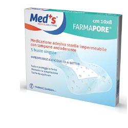 MEDICAZIONE MEDS PORE ADESIVA IMPERMEABILE 10X15CM 5 PEZZI - Farmacia Del Monaco