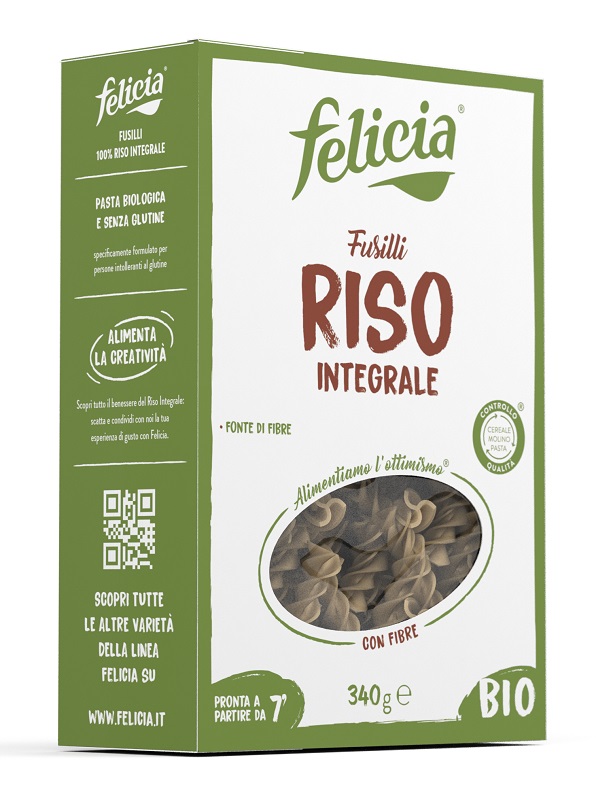 FELICIA BIO RISO INTEGRALE FUSILLI 340 G - Farmacia Del Monaco