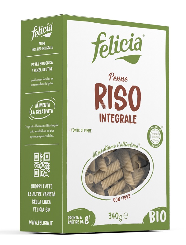 FELICIA BIO RISO INTEGRALE PENNE 340 G - Farmacia Del Monaco