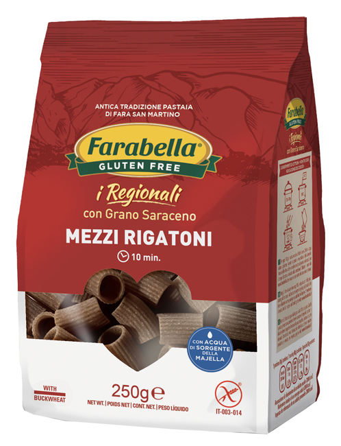 FARABELLA MEZZI RIGATONI AL GRANO SARACENO 250 G - Farmacia Del Monaco