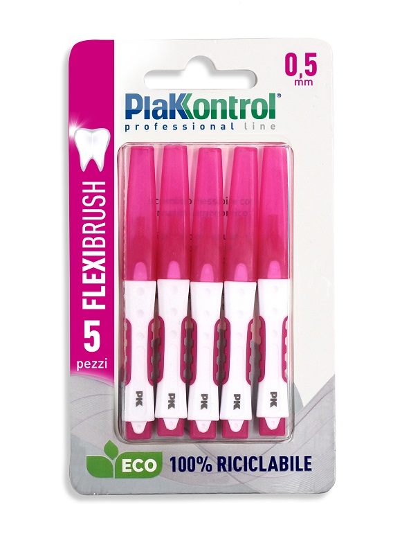 PLAKKONTROL SCOVOLINO INTERDENTALE FLEXI BRUSH05 BLISTER 5 PEZZI - Farmacia Del Monaco