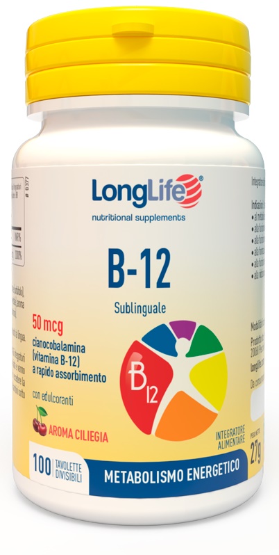 LONGLIFE B12 50MCG SUBLINGUALE 100 TAVOLETTE - Farmacia Del Monaco