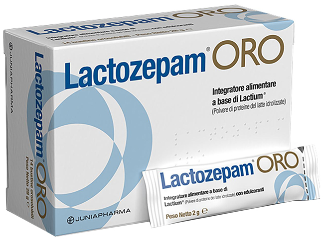 LACTOZEPAM ORO GRANULATO OROSOLIBILE A BASE DI LACTIUM 14 BUSTINE DA 2 G - Farmacia Del Monaco