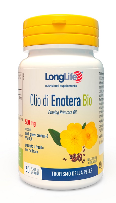 LONGLIFE OLIO ENOTERA BIO 500 MG 60 PERLE IN GELATINA - Farmacia Del Monaco