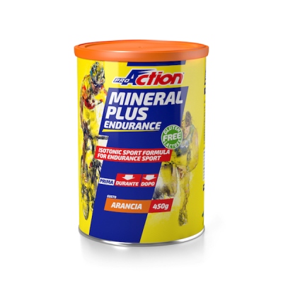 PROACTION MINERAL PLUS ENERGETICO E SALINO ISOTONICO ALL'ARANCIA 450 G - Farmacia Del Monaco