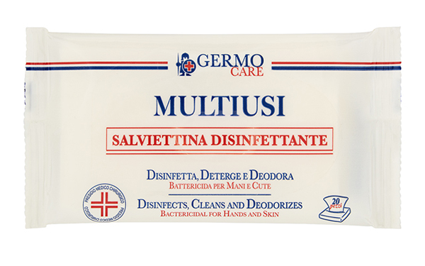 MULTIUSI SALVIETTINA DISINFETTANTE 20 PEZZI - Farmacia Del Monaco