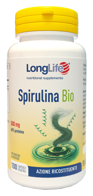 LONGLIFE SPIRULINA BIO 500 MG 100 CAPSULE VEGETALI - Farmacia Del Monaco