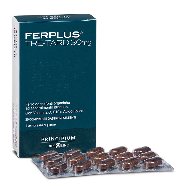 PRINCIPIUM FERPLUS TRE RETARD 30MG 30 COMPRESSE GASTRORESISTENTI - Farmacia Del Monaco