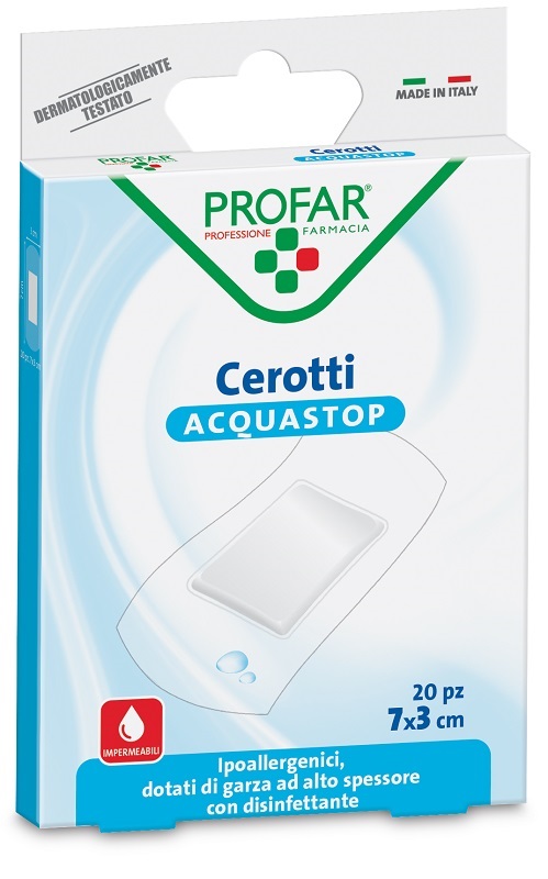 CEROTTO ACQUASTOP GRANDI 7X3 CM PROFAR 20 PEZZI - Farmacia Del Monaco