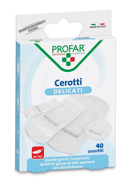 CEROTTO TESSUTO NON TESSUTO DELICATO ASSORTITI 40 PEZZI PROFAR - Farmacia Del Monaco