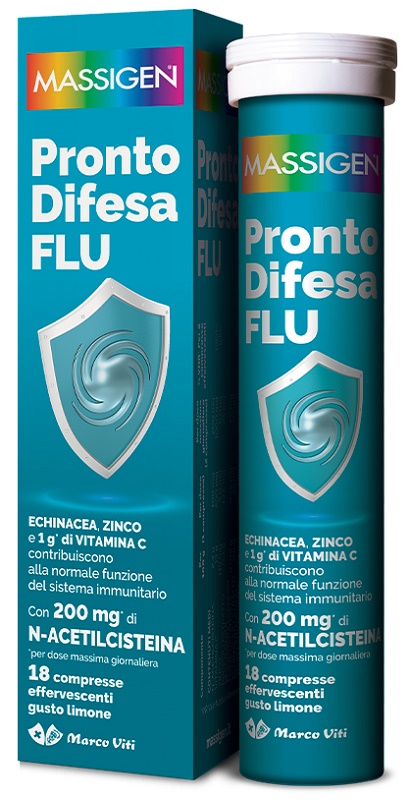 MASSIGEN PRONTO DIFESA FLU 18 COMPRESSE EFFERVESCENTI - Farmacia Del Monaco