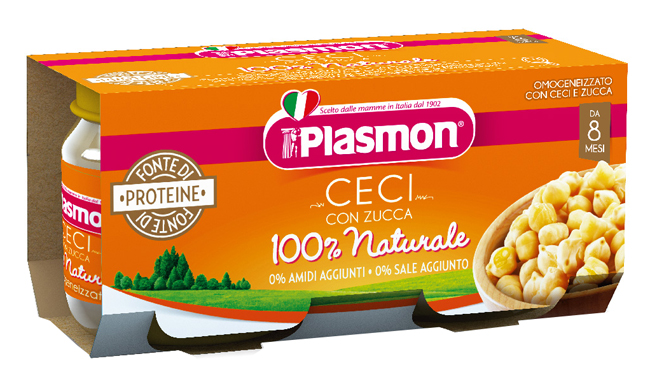 PLASMON OMOGENEIZZATO CECI/ZUCCA 2 X 80 G - Farmacia Del Monaco