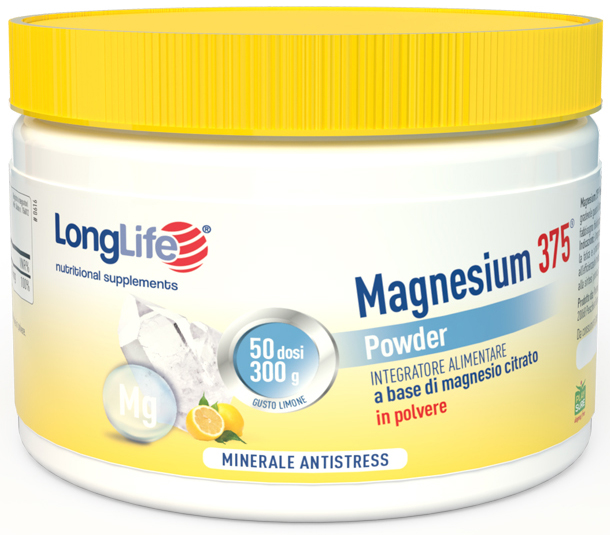 LONGLIFE MAGNESIUM 375 POWDER 300 G - Farmacia Del Monaco