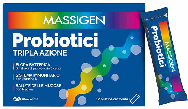 MASSIGEN PROBIOTICI 12 STICKPACK DA 1 G PREZZO PIENO - Farmacia Del Monaco
