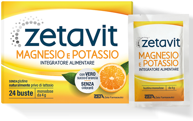 ZETAVIT MAGNESIO POTASSIO 24 BUSTINE DA 4 G - Farmacia Del Monaco