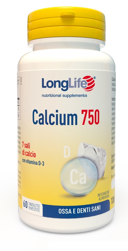 LONGLIFE CALCIUM 750 MG 60 TAVOLETTE - Farmacia Del Monaco