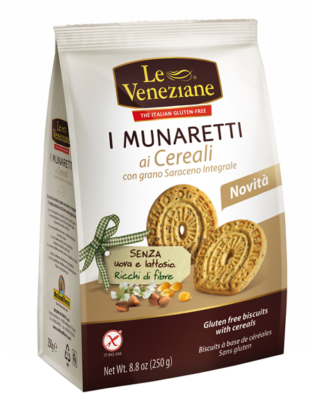 LE VENEZIANE MUNARETTI BISCOTTI CEREALI GRANO SARACENO INTEGRALE 250 G - Farmacia Del Monaco