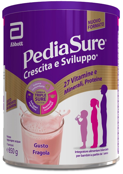 PEDIASURE CRESCITA&SVILUPPO FRAGOLA 850 G - Farmacia Del Monaco