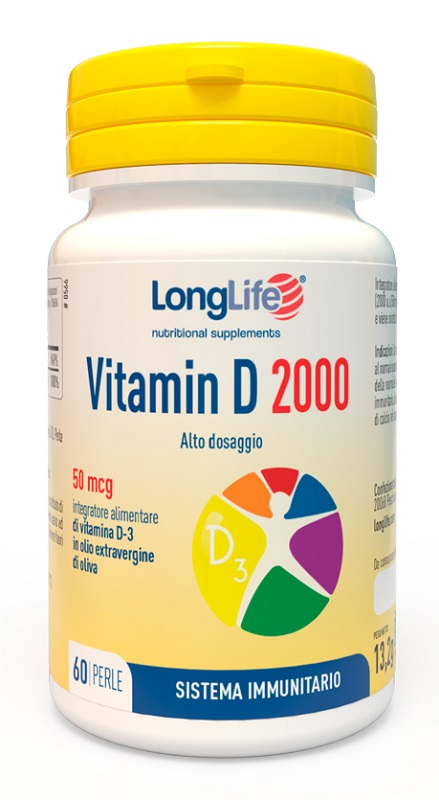 LONGLIFE VITAMIN D 2000 UI 60 PERLE - Farmacia Del Monaco