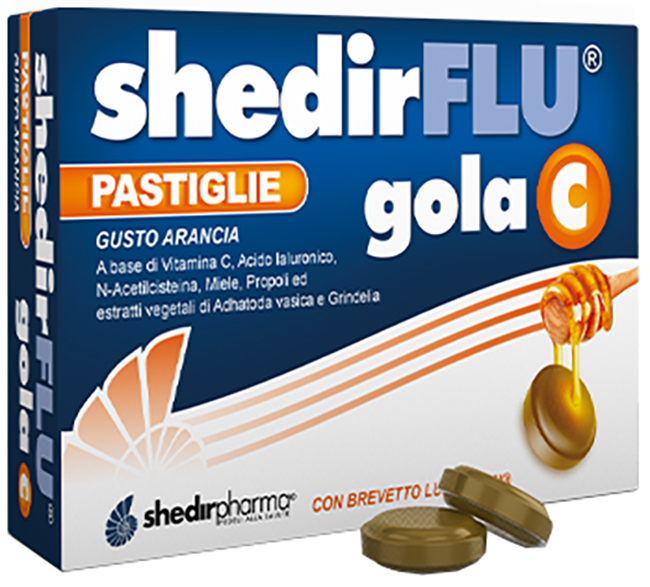 SHEDIRFLU GOLA C ARANCIA 36 PASTIGLIE - Farmacia Del Monaco