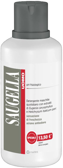 SAUGELLA UOMO DETERGENTE 500 ML TAGLIO PREZZO - Farmacia Del Monaco
