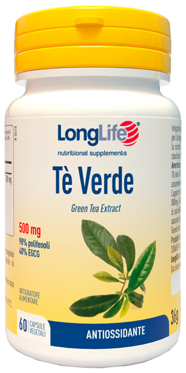 LONGLIFE TE' VERDE 500MG 60 CAPSULE - Farmacia Del Monaco